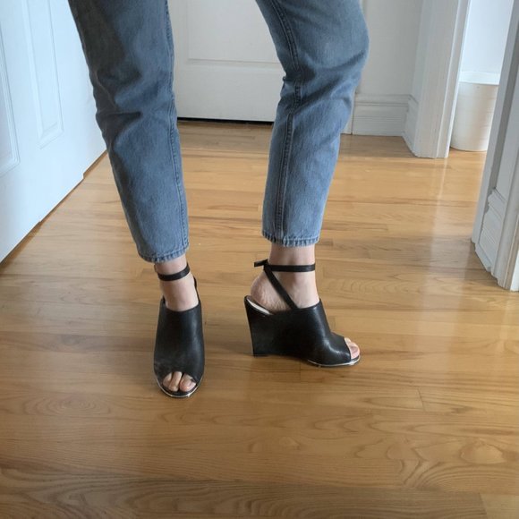 DESIGN LAB leather mule wedge heels (EUR 40 / US 8.5) - Picture 3 of 8